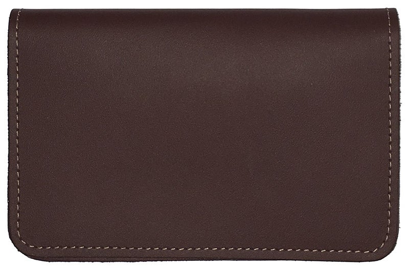 123 Cheap Checks Burgundy Leather Top Stub Checkbook Cover - Image 1